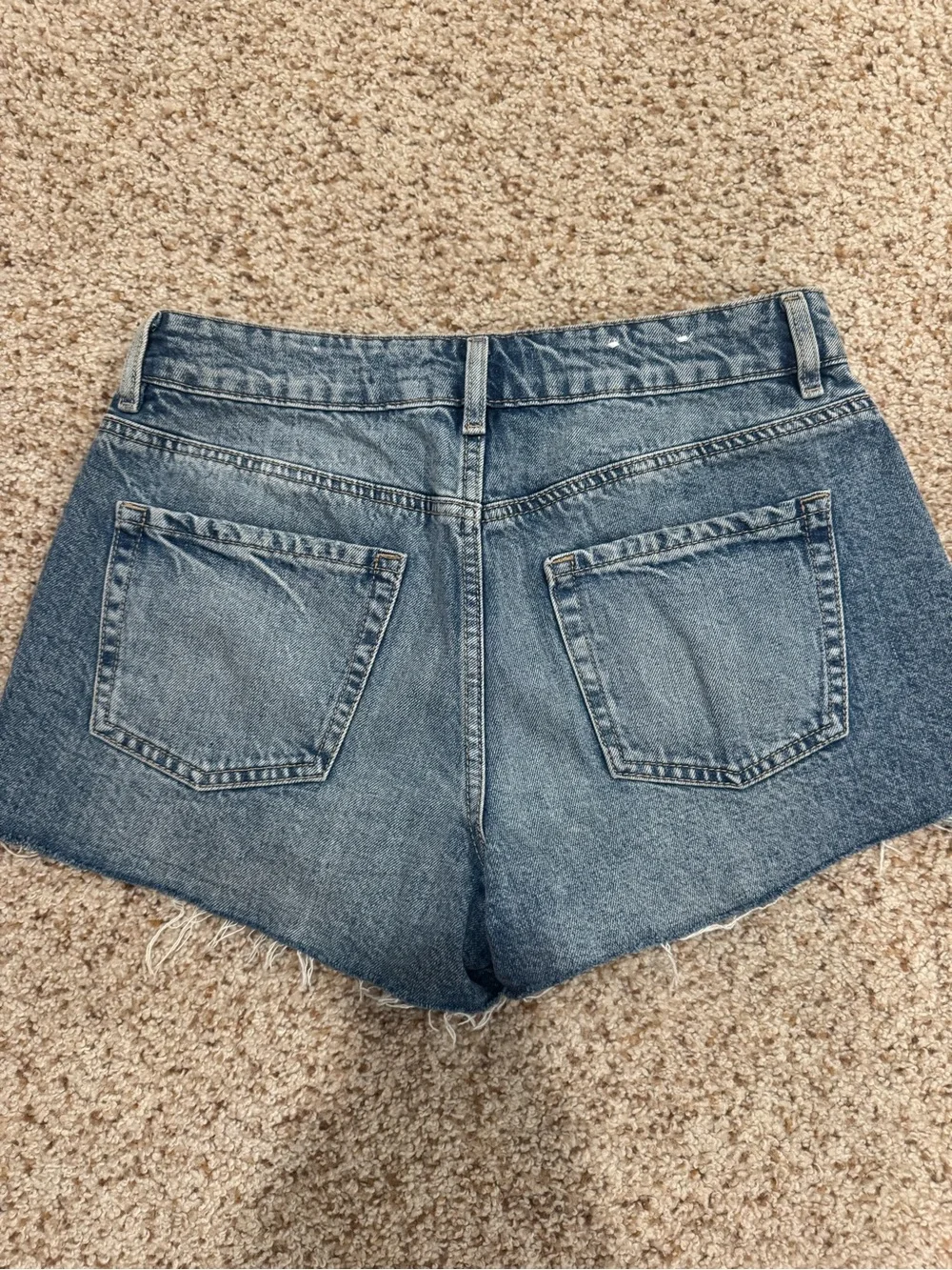 Garage Women's Distressed Blue Denim Shorts